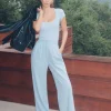 Pants | Straight Leg Pants-Dynamite Lila Straight Pants Blue
