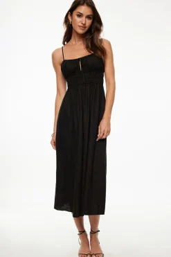 Dresses & Jumpsuits | Midi & Maxi Dresses-Dynamite Linen Maxi Dress Black