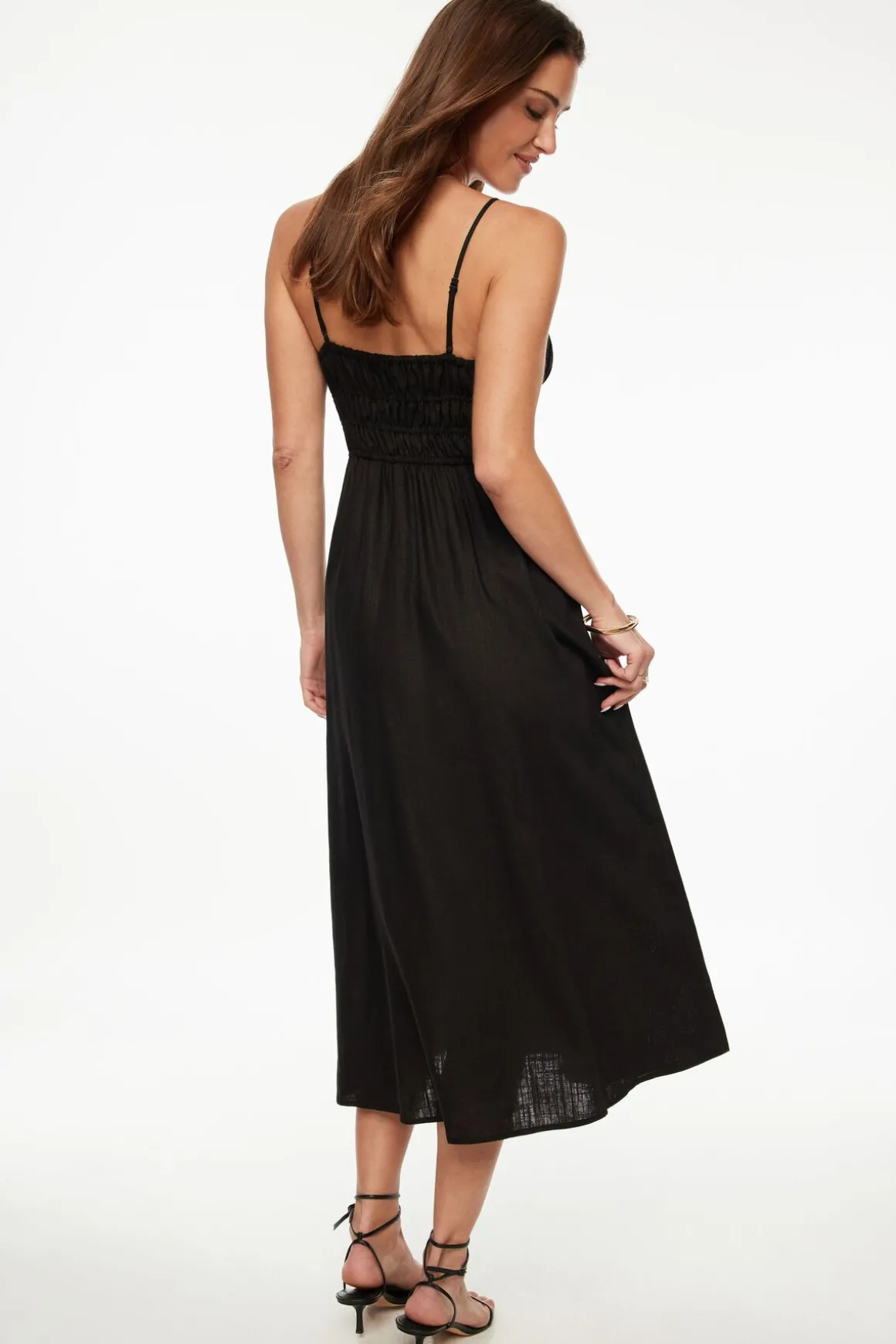 Dresses & Jumpsuits | Midi & Maxi Dresses-Dynamite Linen Maxi Dress Black