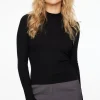 Sweaters & Cardigans | Sweaters-Dynamite Long Sleeve Mock Neckline Sweater Black