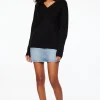 Sweaters & Cardigans | Sweaters-Dynamite Long Sleeve V-Neck Sweater Black