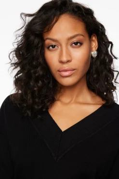 Sweaters & Cardigans | Sweaters-Dynamite Long Sleeve V-Neck Sweater Black