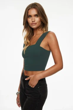 Tees & Tanks | Tees & Tanks-Dynamite Lota Sculpt Tank Top Green