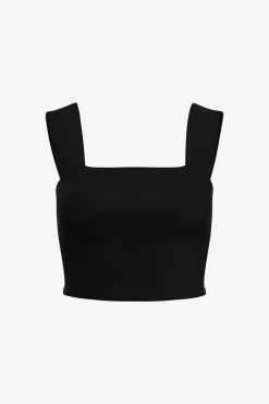 Tees & Tanks | Sleeveless Tops-Dynamite Lota Sculpt Tank Top Black
