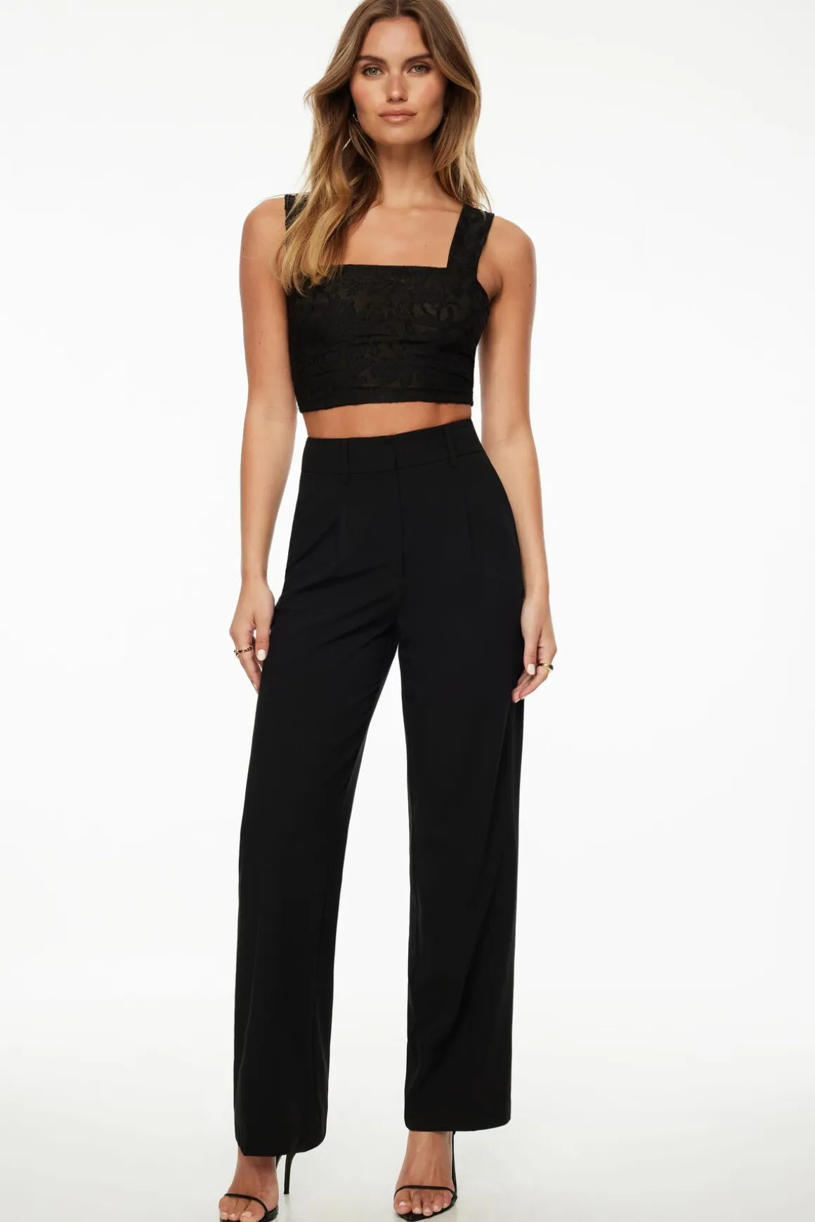 Tees & Tanks | Tees & Tanks-Dynamite Lota Sheer Burnout Tank Top Black