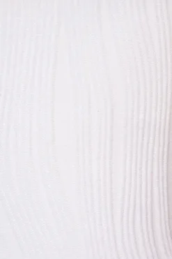 Tees & Tanks | Sleeveless Tops-Dynamite Lota Textured Square Neck Crop Top White