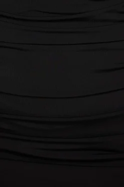 Dresses & Jumpsuits | Mini Dresses-Dynamite Maddie Sheer Ruched Mini Dress Black