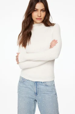 Tees & Tanks | Tees & Tanks-Dynamite Maisie Popcorn Textured Top White