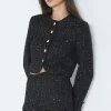 Blazers & Vests | Matching Sets-Dynamite Margaux Metallic Tweed Cropped Blazer Black