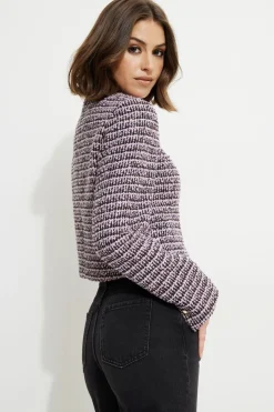 Blazers & Vests | Matching Sets-Dynamite Margaux Tweed Blazer Purple