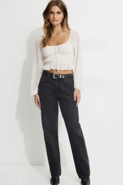 Blouses & Tops | Blouses & Tops-Dynamite Marilena Front Tie Blouse White
