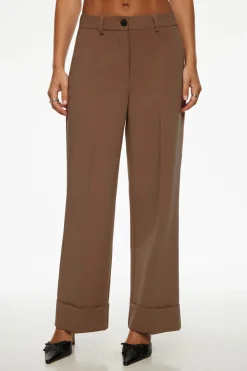 Pants | Matching Sets-Dynamite Max Cuffed Ankle Pants Brown