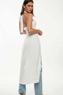 Blouses & Tops | Blouses & Tops-Dynamite Maxi Halter Top White