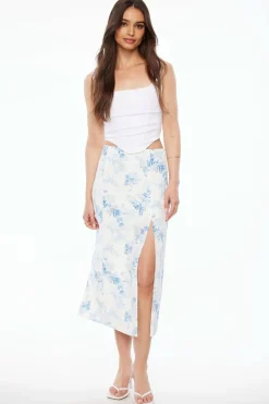 Skirts & Skorts | Skirts-Dynamite Maxine Midi Slip Skirt Blue
