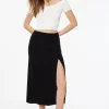 Skirts & Skorts | Skirts-Dynamite Maxine Slip Midi Skirt Black