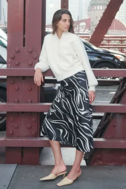 Skirts & Skorts | Skirts-Dynamite Melody Satin Slip Midi Skirt Black