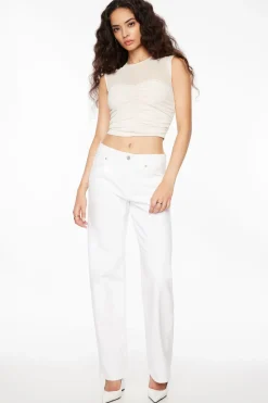 Tees & Tanks | Tees & Tanks-Dynamite Mesh Bustier Top Beige