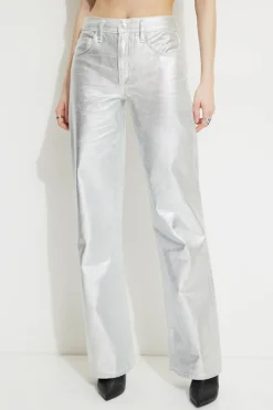 Jeans & Denim | Matching Sets-Dynamite Metallic Heidi Wide Leg Jeans Gray