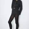 Shorts | Bestsellers-Dynamite Metallic Tweed Micro Shorts Black