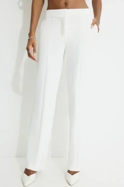 Pants | Straight Leg Pants-Dynamite Mid Rise Straight Leg Pants White