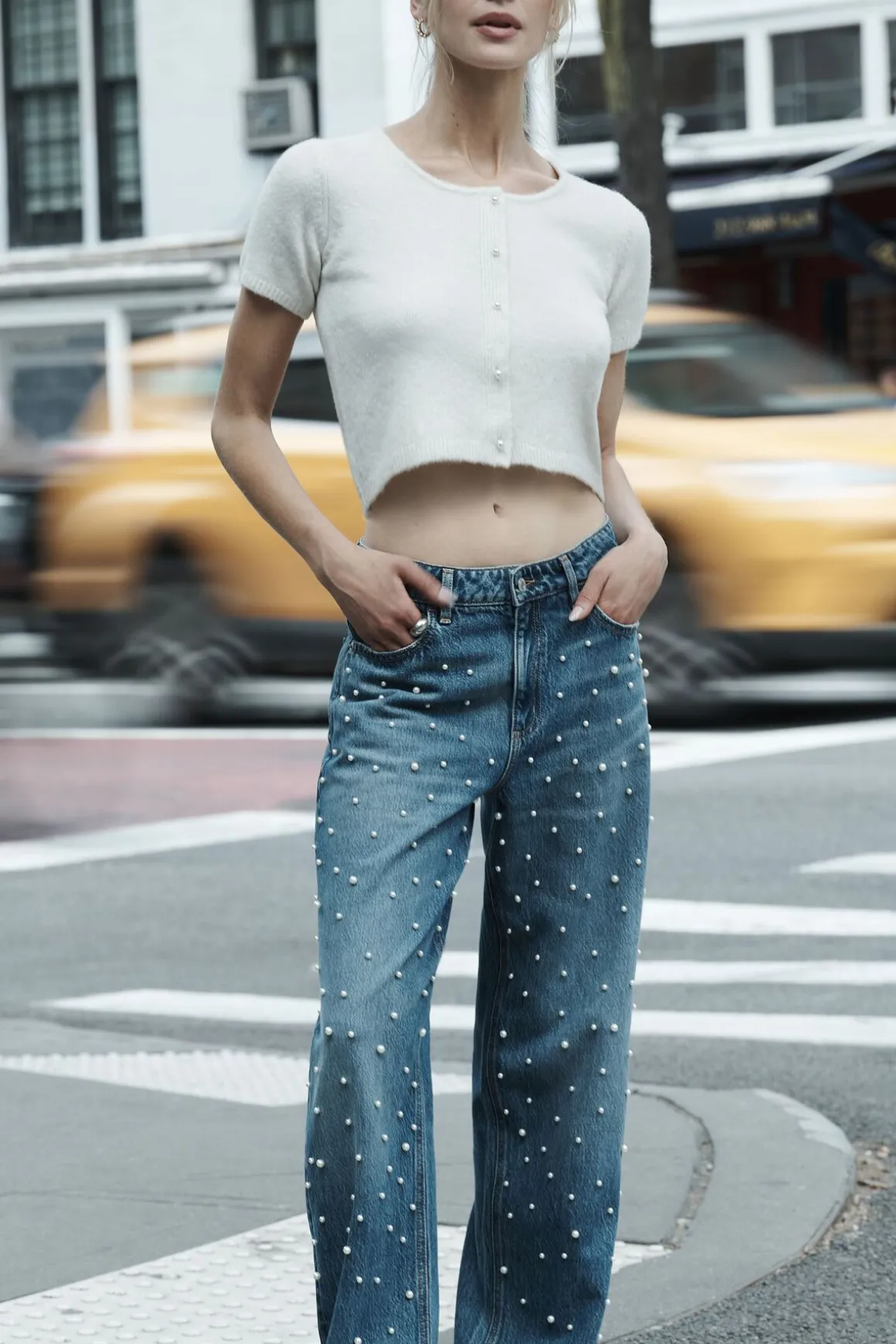 Jeans & Denim-Dynamite Mika Pearl Relaxed Straight Jeans Blue