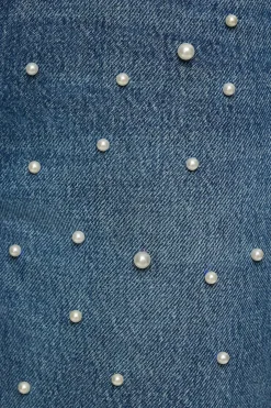 Jeans & Denim-Dynamite Mika Pearl Relaxed Straight Jeans Blue