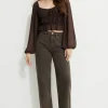 Jeans & Denim-Dynamite Mika Relaxed Straight Jeans Brown