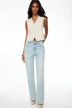 Jeans & Denim-Dynamite Mika Relaxed Straight Jeans Blue