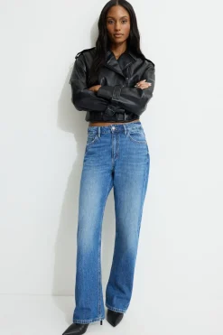 Jeans & Denim | Bestsellers-Dynamite Mika Relaxed Straight Jeans Blue