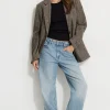 Jeans & Denim-Dynamite Mika Relaxed Straight Jeans Blue