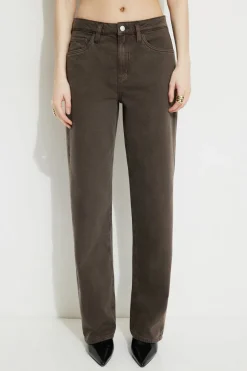 Jeans & Denim-Dynamite Mika Relaxed Straight Jeans Brown
