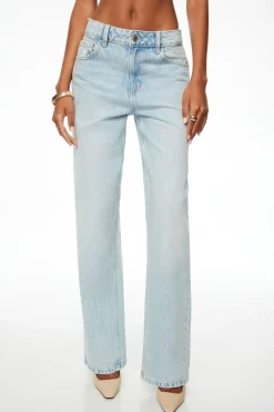 Jeans & Denim-Dynamite Mika Relaxed Straight Jeans Blue