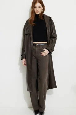 Jeans & Denim-Dynamite Mika Relaxed Straight Jeans Brown