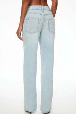 Jeans & Denim-Dynamite Mika Relaxed Straight Jeans Blue