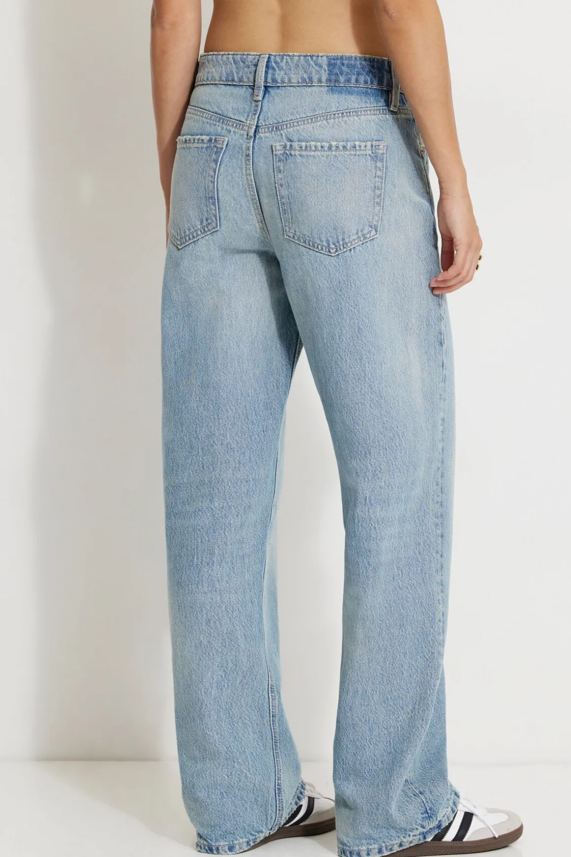 Jeans & Denim-Dynamite Mika Relaxed Straight Jeans Blue