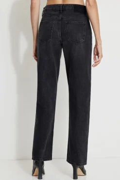 Jeans & Denim-Dynamite Mika Relaxed Straight Jeans Black