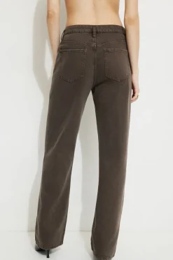 Jeans & Denim-Dynamite Mika Relaxed Straight Jeans Brown