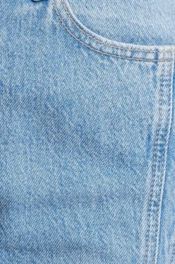 Jeans & Denim-Dynamite Mika Relaxed Straight Twisted Seam Jeans Blue