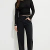 Jeans & Denim-Dynamite Mika Rhinestone Relaxed Straight Jeans Black
