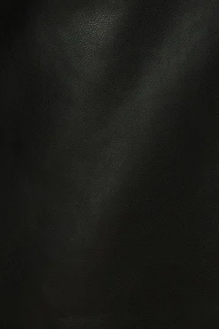Coats & Jackets | Classic Coats-Dynamite Military Faux Leather Trench Coat Black