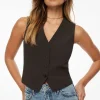 Blazers & Vests | Matching Sets-Dynamite Millie Tailored Four Button Vest Brown