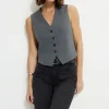 Blazers & Vests | Vests-Dynamite Millie Tailored Vest Gray
