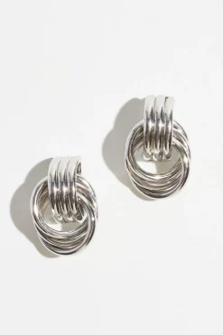 Earrings-Dynamite Mini Door Knocker Earrings Gray