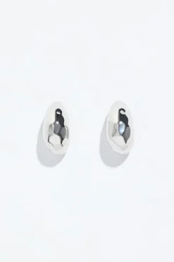 Earrings-Dynamite Mini Hammered Drop Earrings Grey