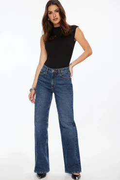 Tees & Tanks | Tees & Tanks-Dynamite Mock Neck Bodysuit Black