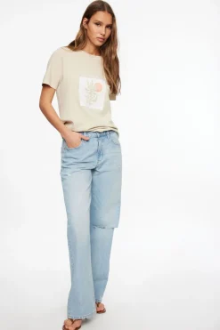 Tees & Tanks | Short Sleeve Tops-Dynamite Nala Graphic T-Shirt Brown
