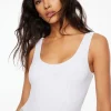 Bodysuits-Dynamite Nessa Sleeveless Ribbed Bodysuit Grey