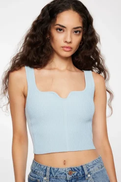 Sweaters & Cardigans | Sweaters-Dynamite Nylon Sweater Tank Top Blue