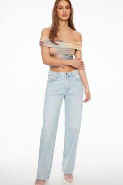 Tees & Tanks | Tees & Tanks-Dynamite Off Shoulder Floral Mesh Top Pink