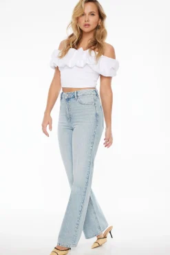 Blouses & Tops | Blouses & Tops-Dynamite Off Shoulder Gathered Linen Top White